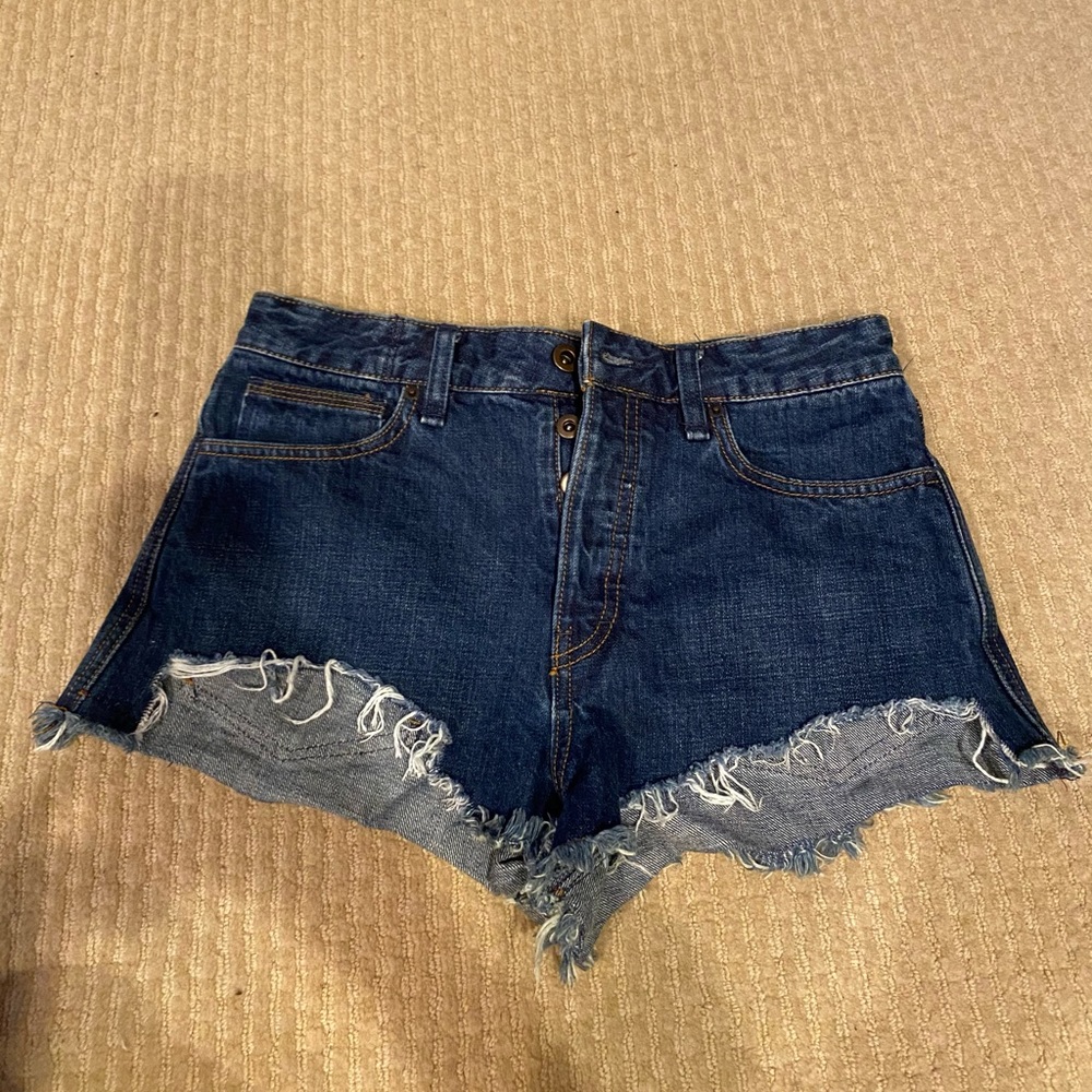 Free people dark wash denim shorts